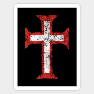 Order of Christ Cross-Templar-Portugal-Distressed Magnet